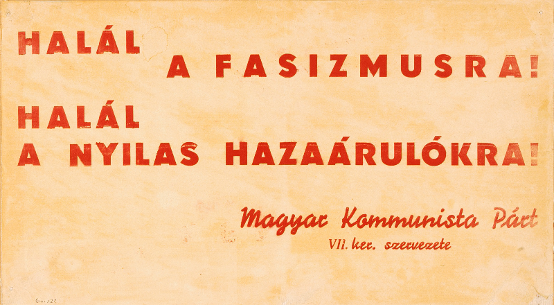 A Magyar Kommunista Párt plakátja