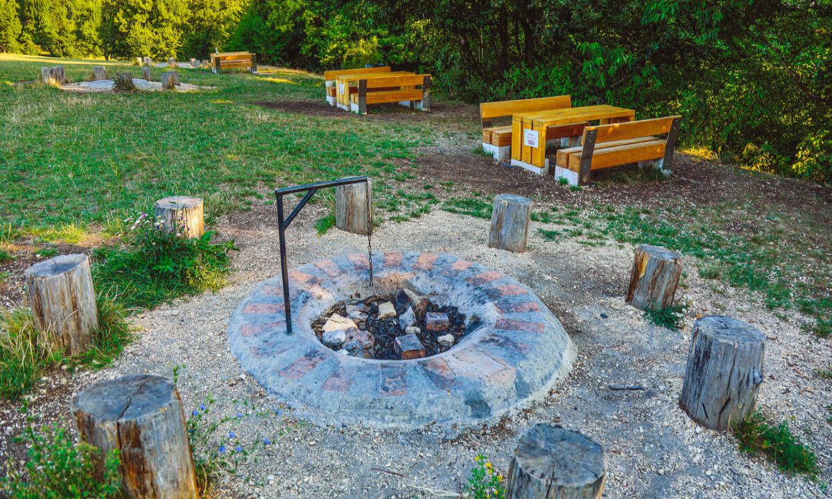 New fire pits on the hill