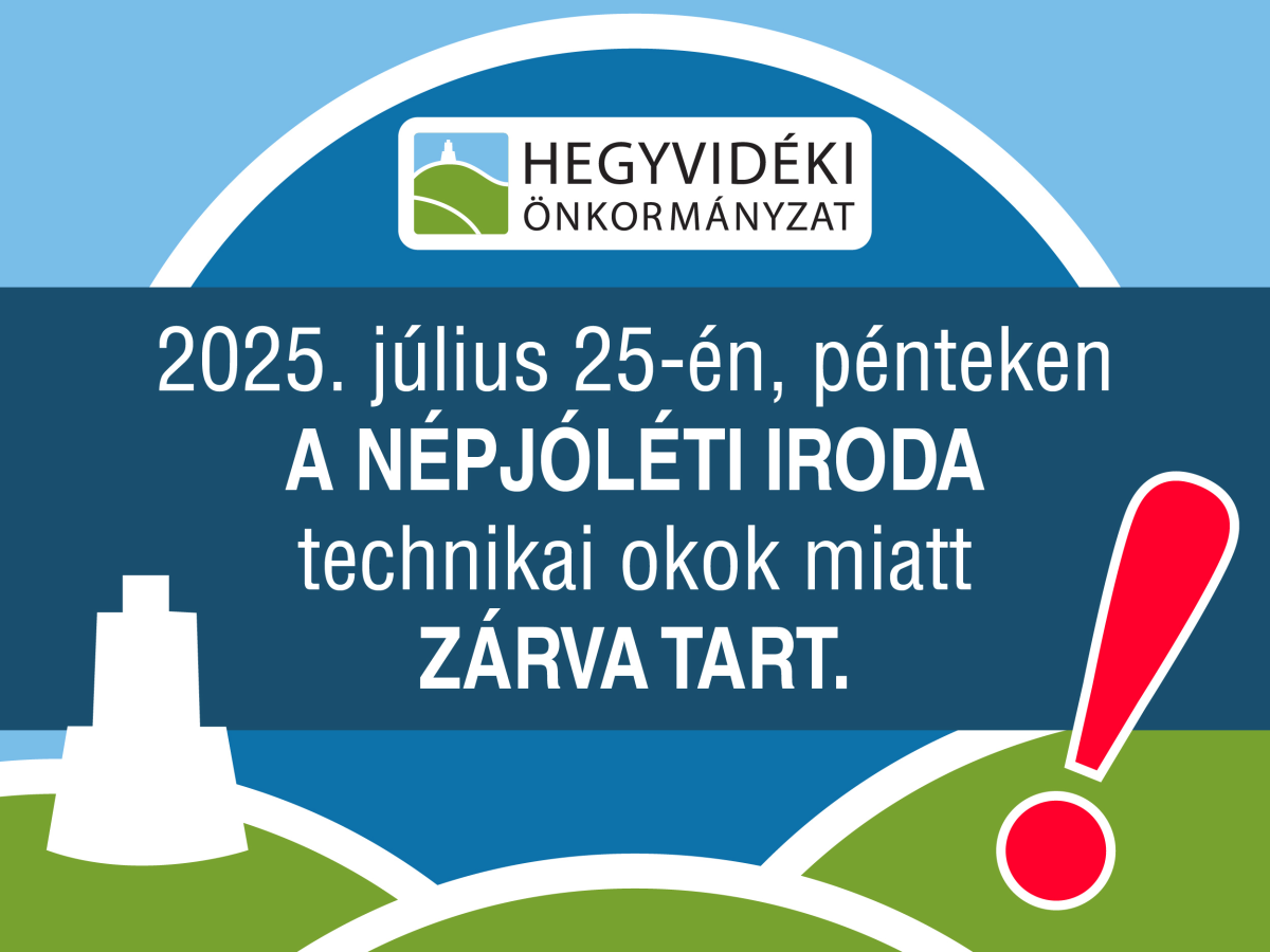 Népjóléti Iroda zárva tartása